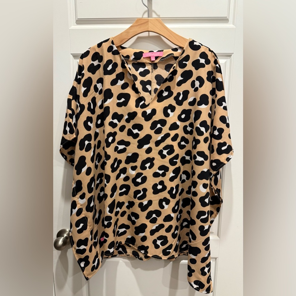 Simply Southern Black and Tan Leopard Print Fabric